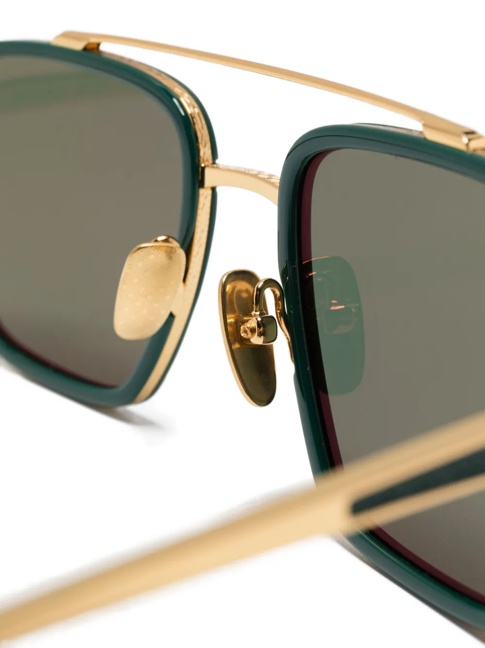 Leisure Society Zonnebril met geometrisch montuur Goud