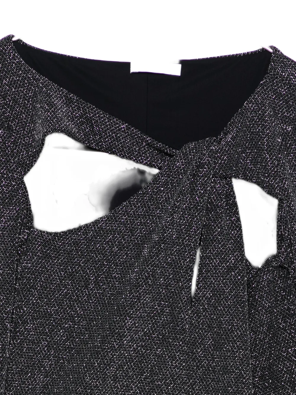 Patrizia Pepe Cut-out Bodysuit In Gray