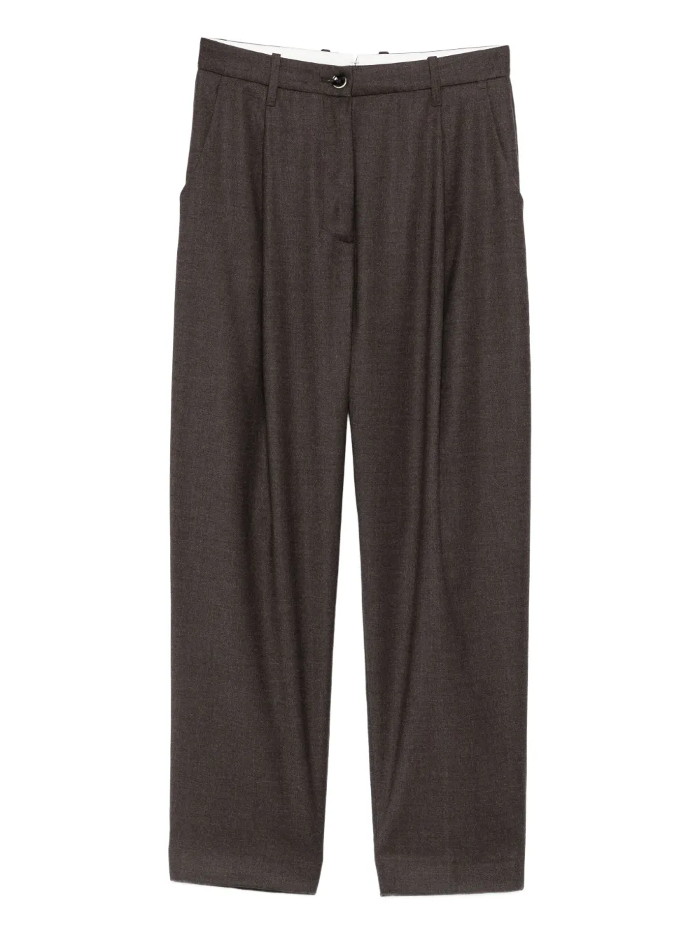 Nine In The Morning pleat-detail trousers | Brown | Image 1
