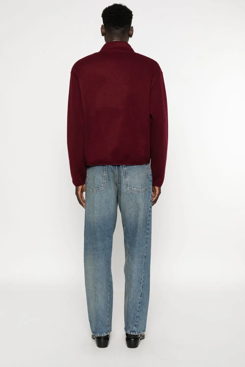 Sunflower Mock-neck Sweatshirt In Burgundy