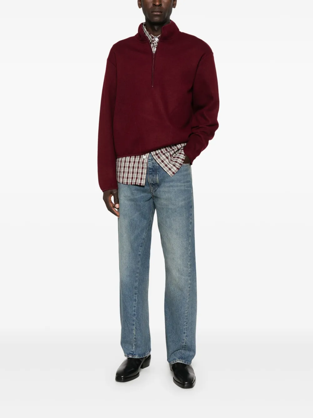 Sunflower Sweater met opstaande kraag - Rood