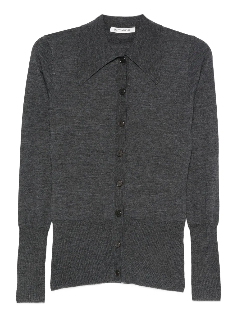 MARK KENLY DOMINO TAN button-front collared cardigan - グレー MARK KENLY DOMINO TAN button-front collared cardigan - グレー