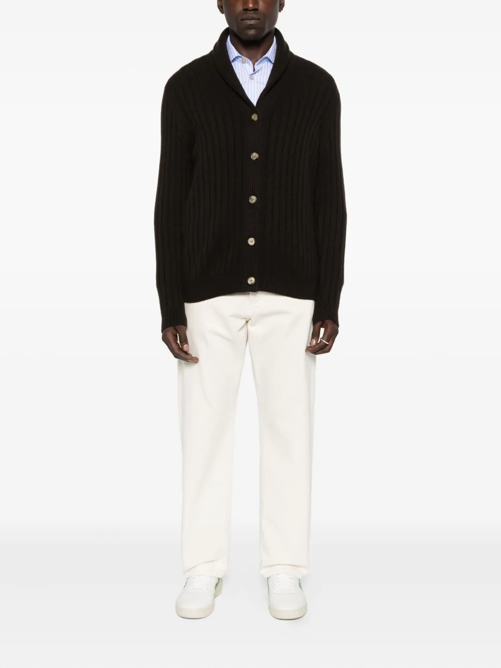 Kiton Gestreept overhemd - Blauw
