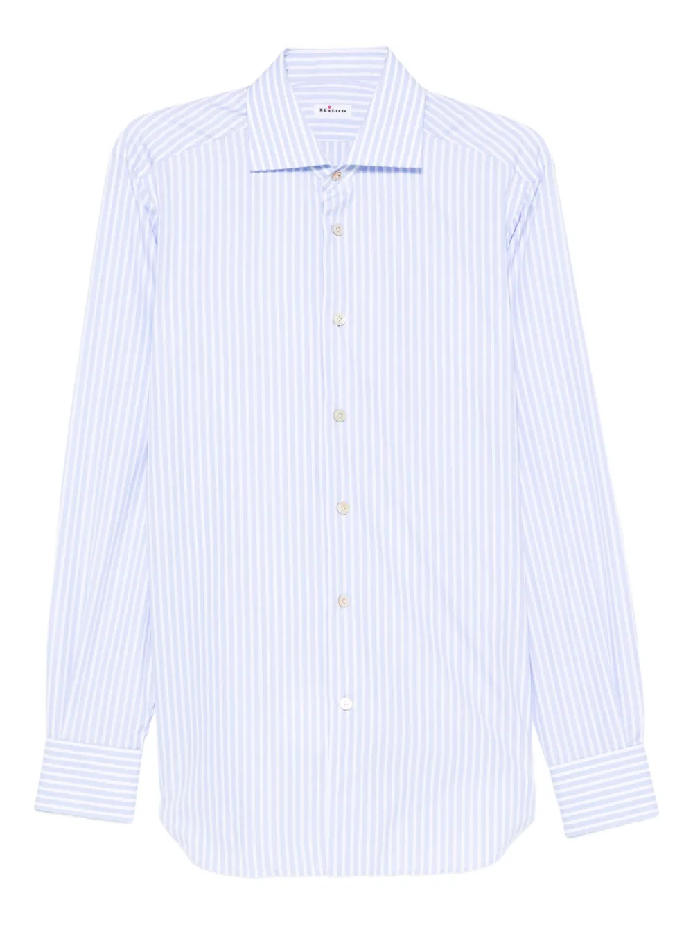 Kiton striped button shirt | Blue | Image 1