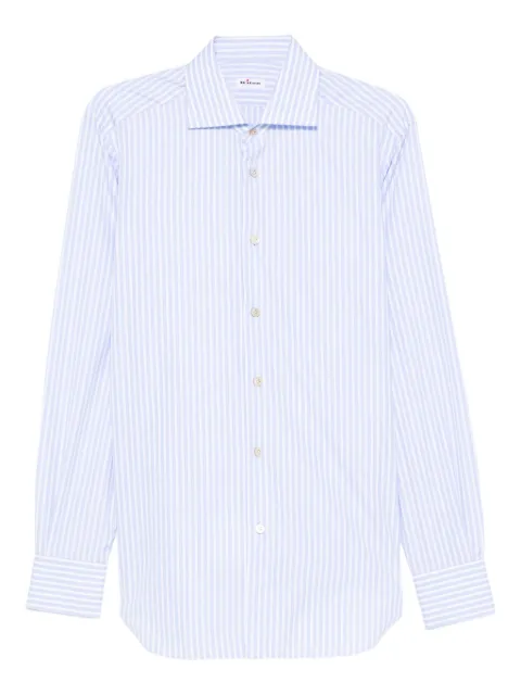 Kiton camisa con motivo de rayas y botones