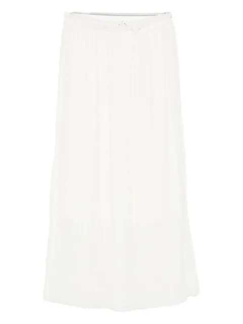 MARK KENLY DOMINO TAN pleated midi skirt