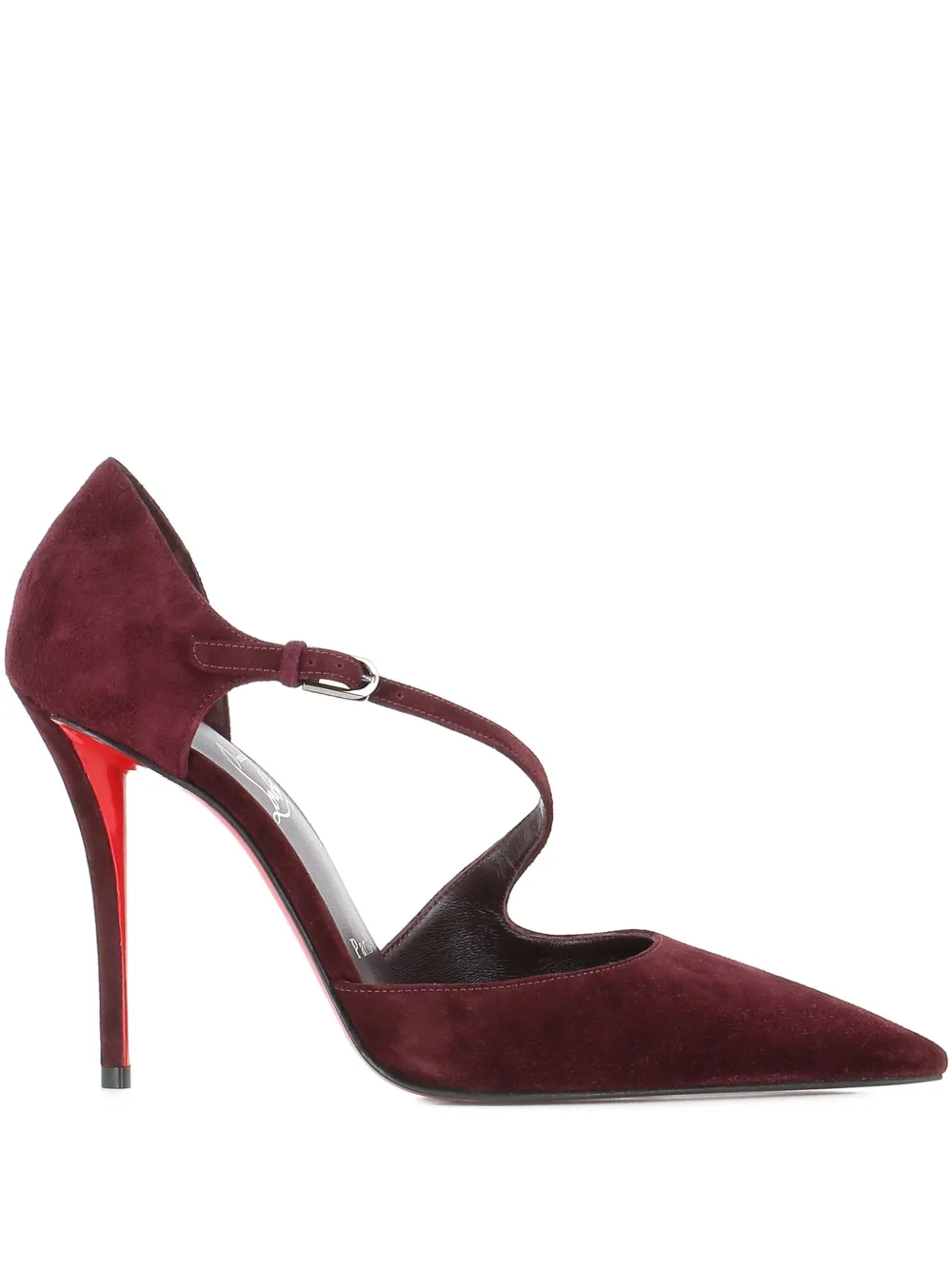 Christian Louboutin cross-strap suede heeled pumps | Red | Image 1
