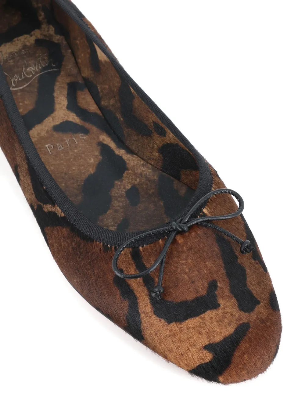 animal-print leather pumps