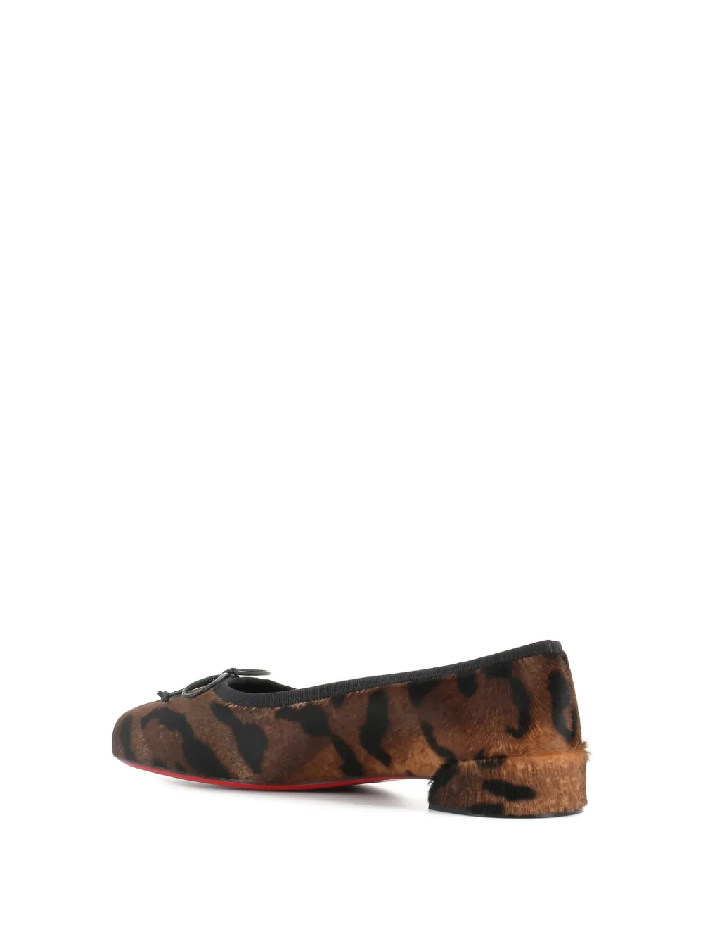 animal-print leather pumps