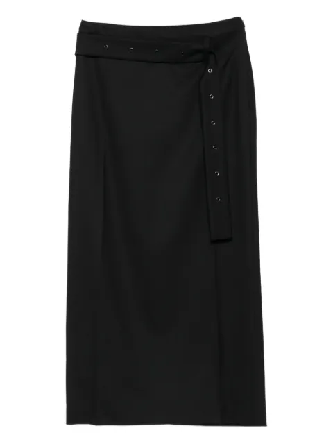 Low Classic eyelet-detail belted skirt