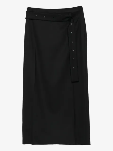 Low Classic eyelet-detail belted skirt