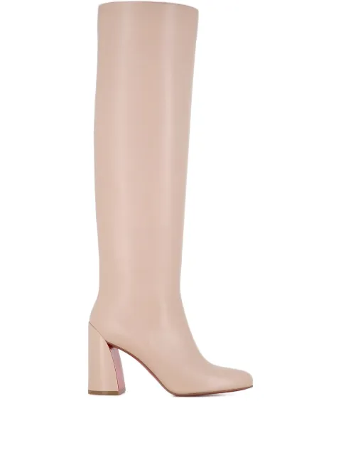 Christian Louboutin leather block-heel knee-high boots