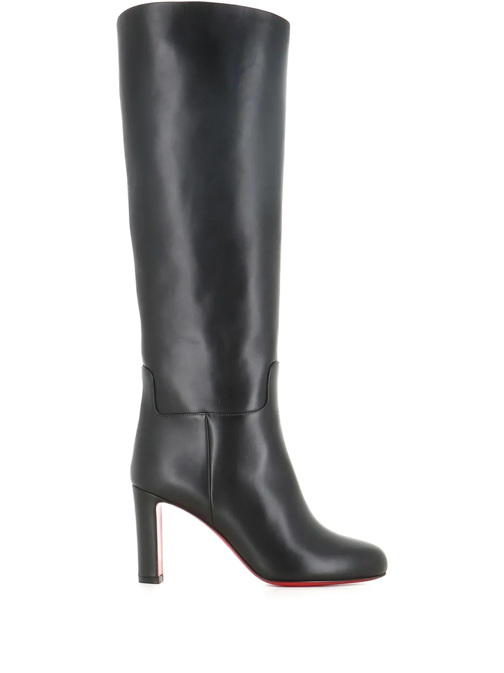 Christian Louboutin leather block-heel knee-high boots | Black | Image 1