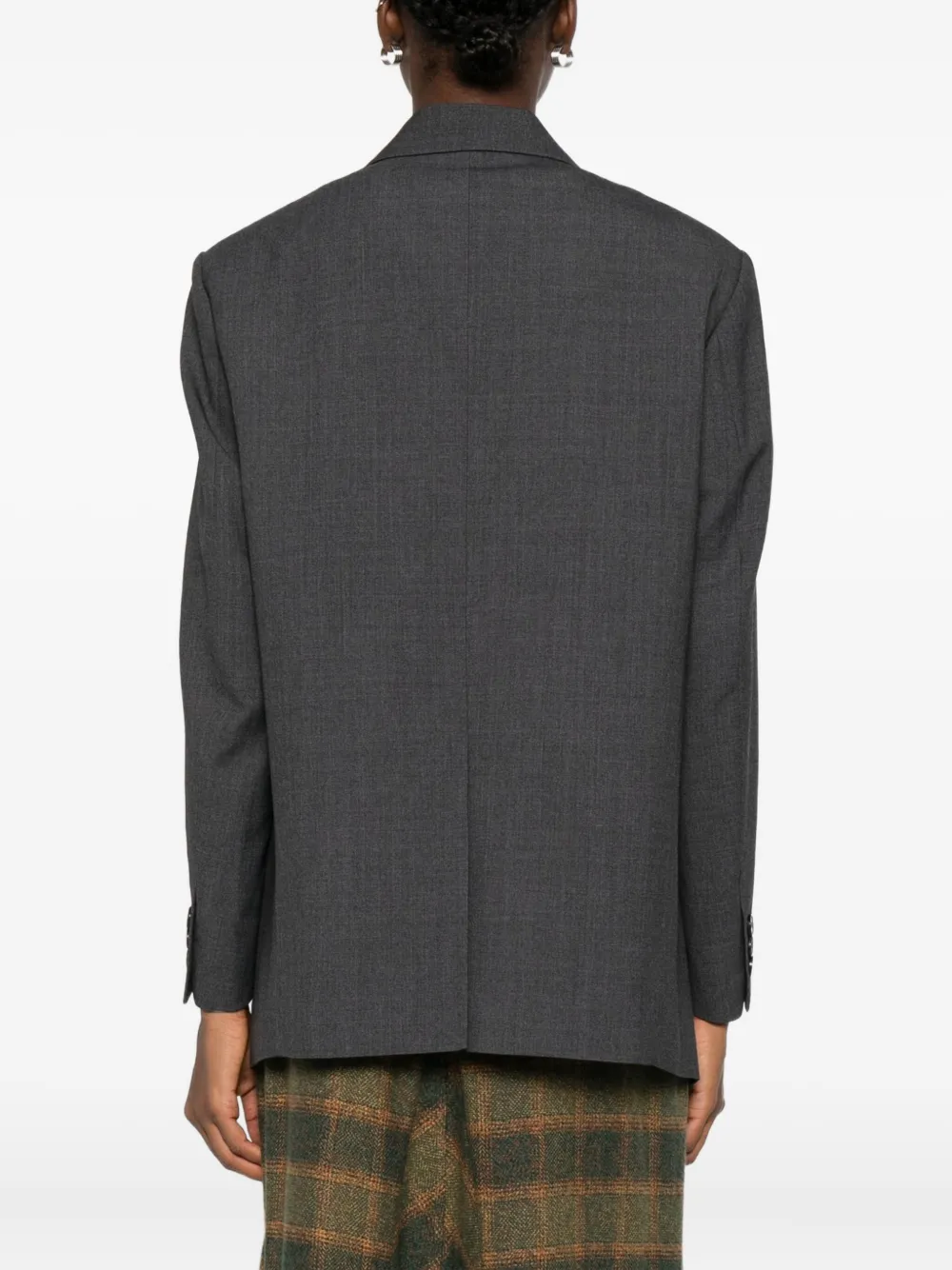 Low Classic Single-breasted Blazer In Gray