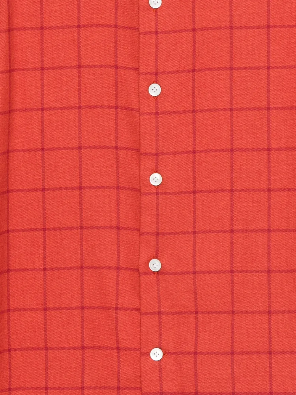 Kiton Geruit overhemd Rood