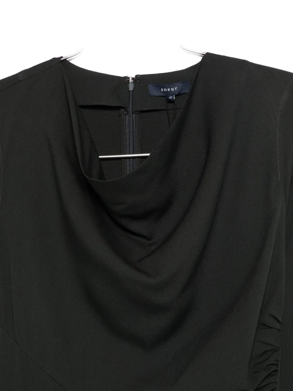 Soeur Faustine gedrapeerde jurk Zwart