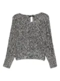 TWINSET speckled-pattern knit top - Black