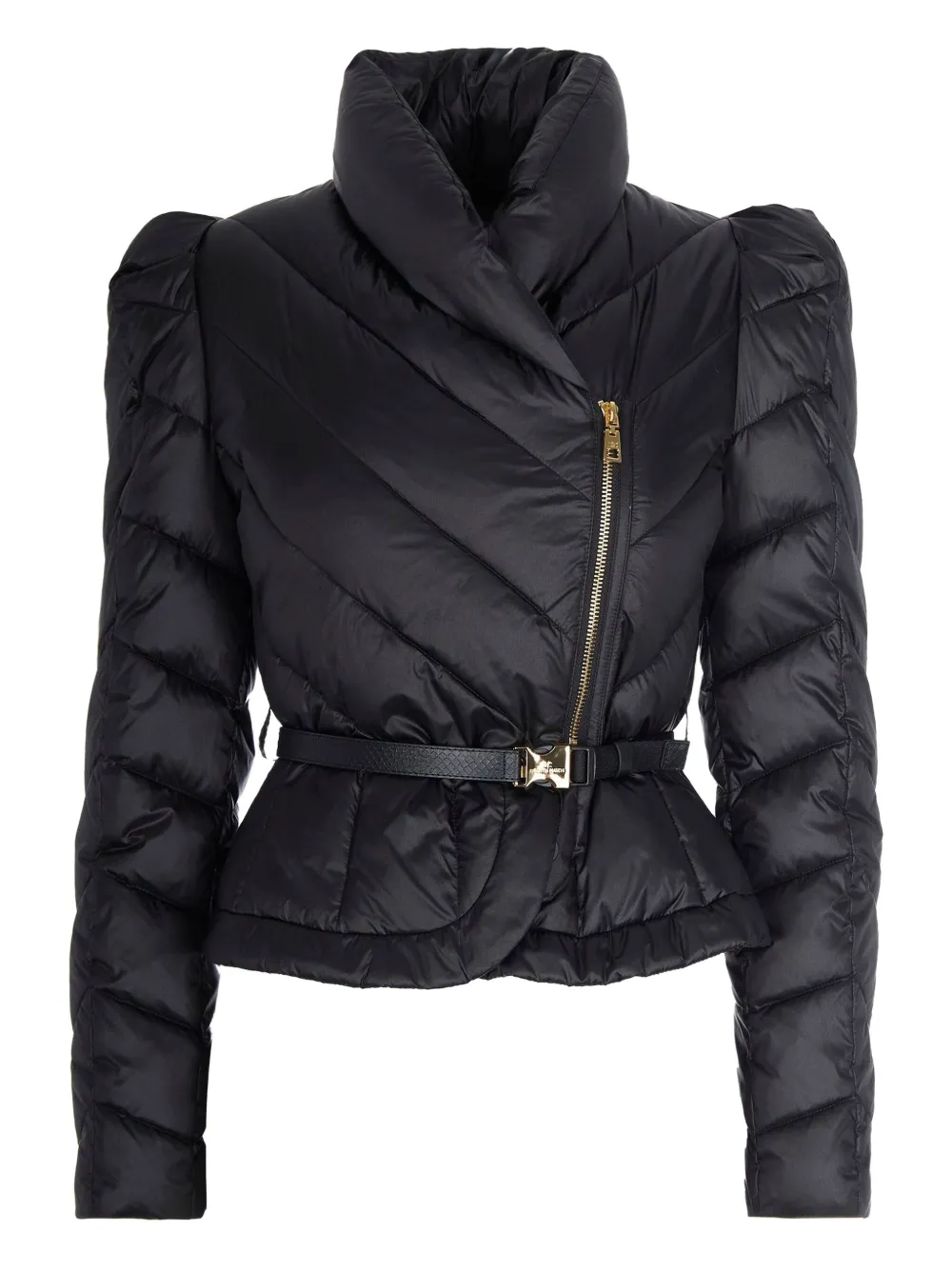 Elisabetta Franchi جاكيت مبطن بحزام | أسود | Image 1