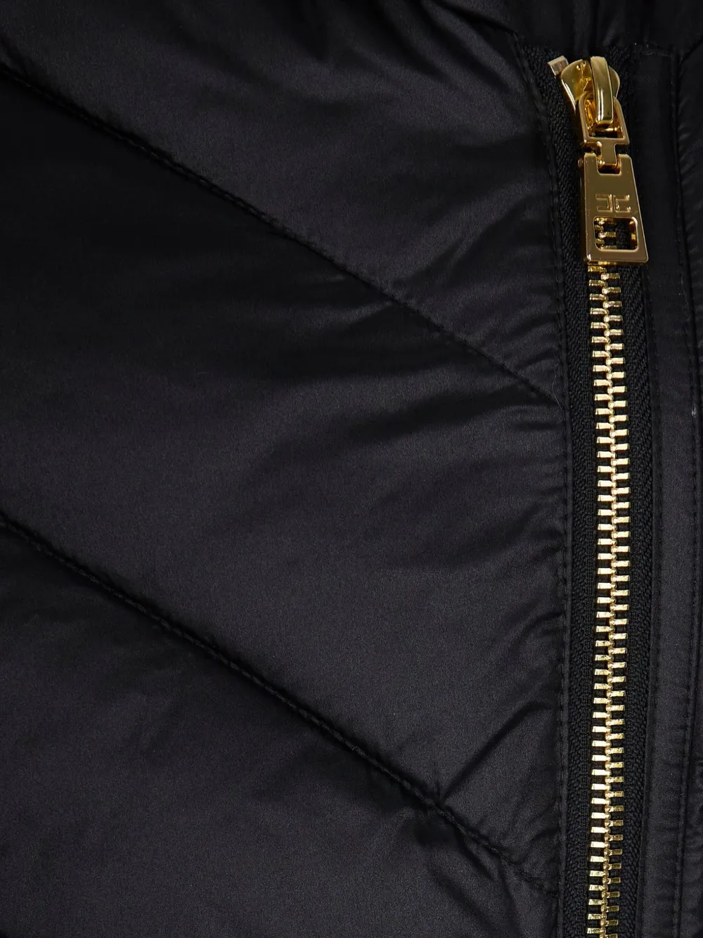 Elisabetta Franchi Gewatteerd bikerjack Zwart