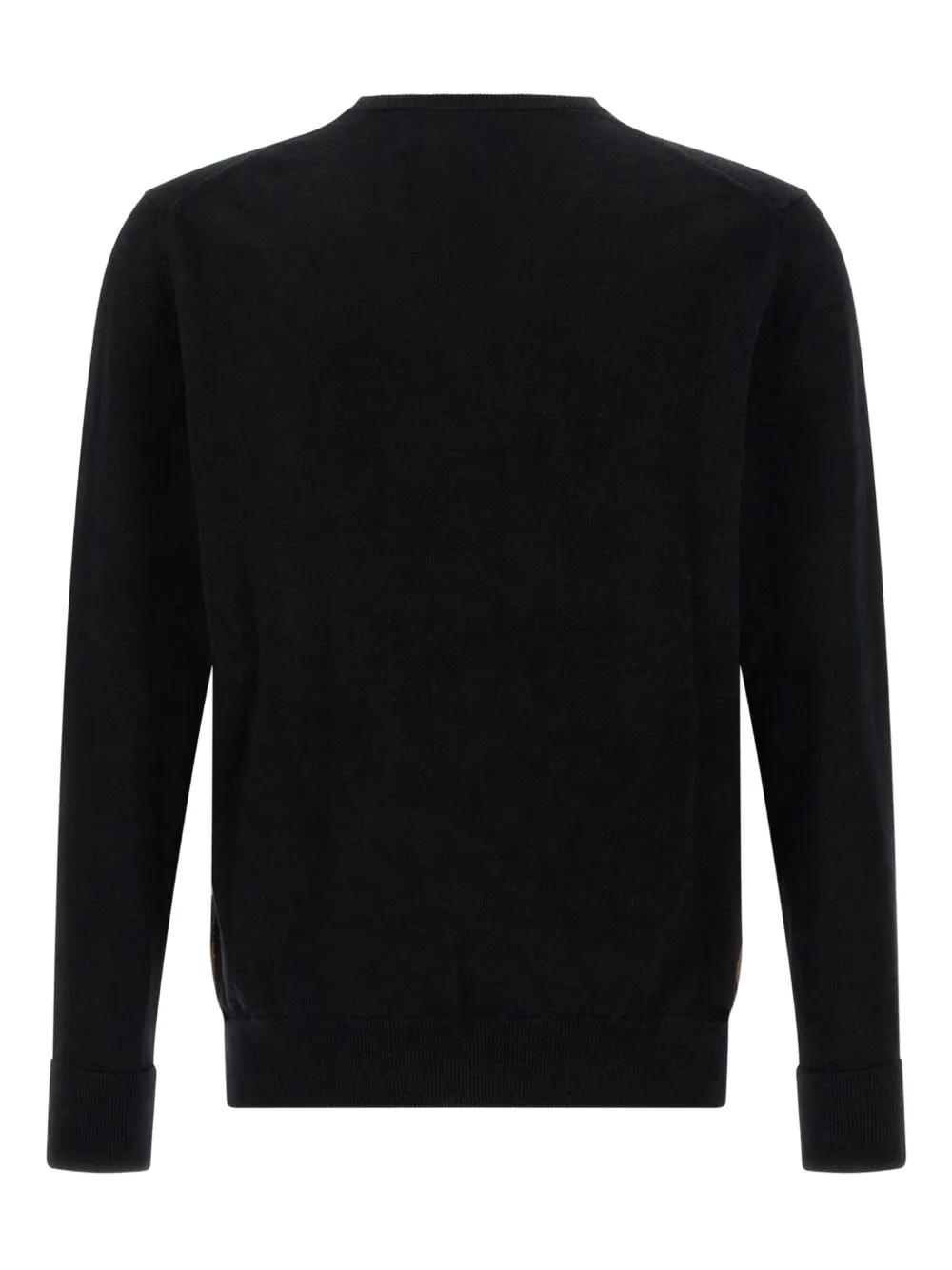 Ballantyne V-neck diamond-pattern sweater - Zwart
