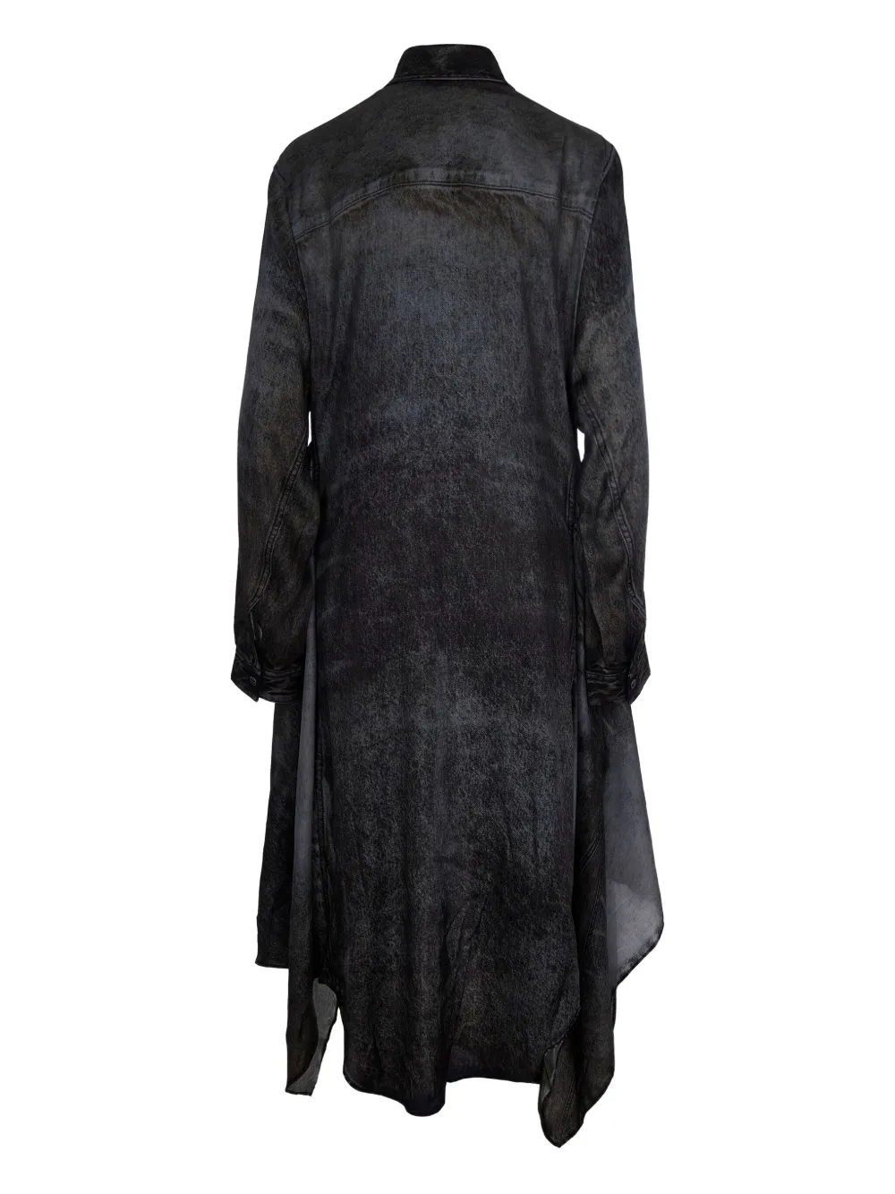 Diesel D-Iletta denim-effect wrap dress - Grijs