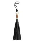 Ralph Lauren Collection leather-tassel bag charm - Black