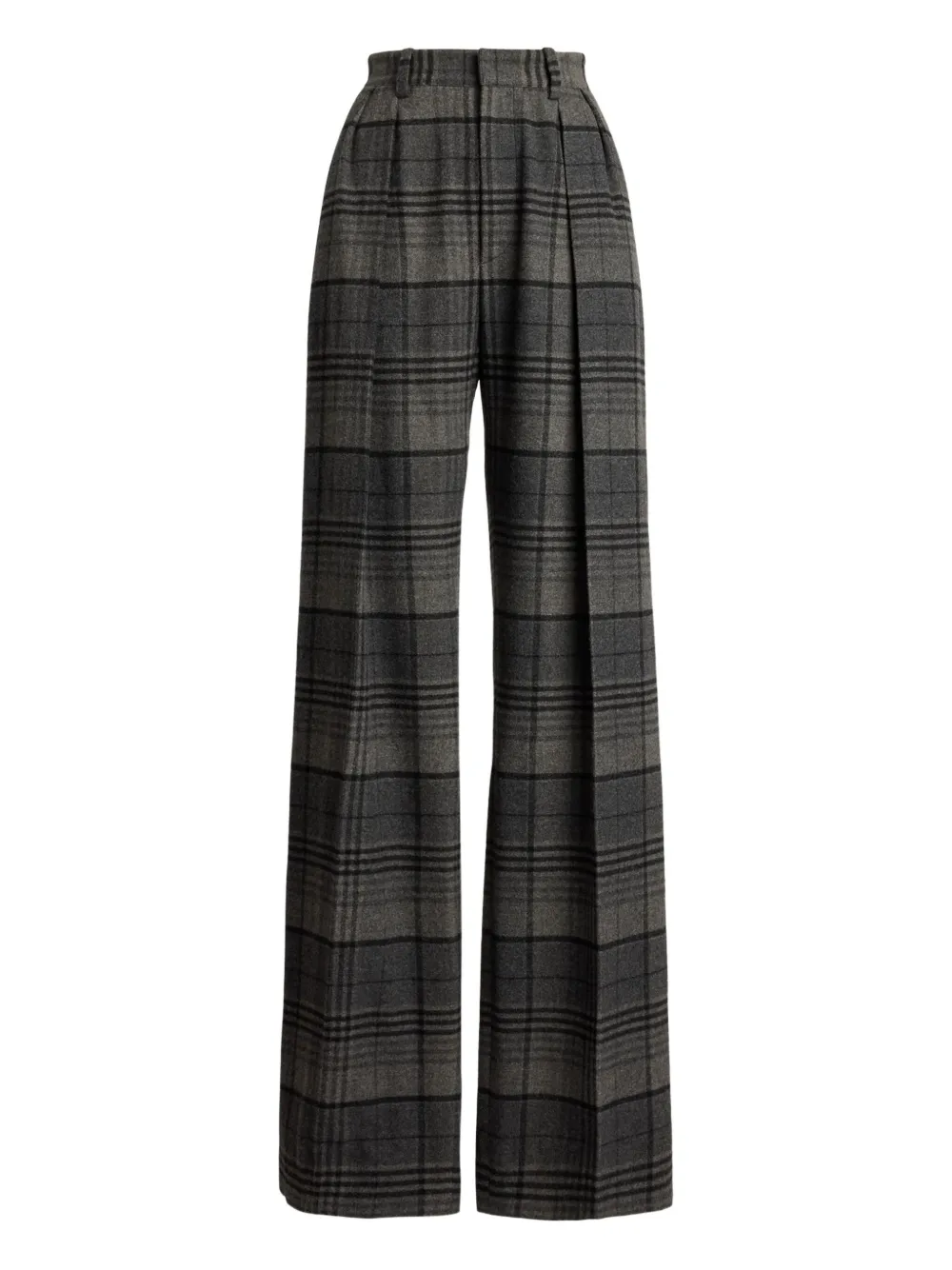 Ralph Lauren Collection pleated plaid trousers | Grey | Image 1