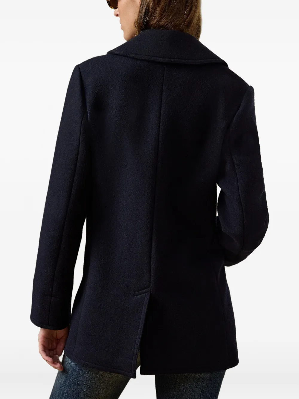 Ralph Lauren Double-breasted Anchor-button Jacket In Blue