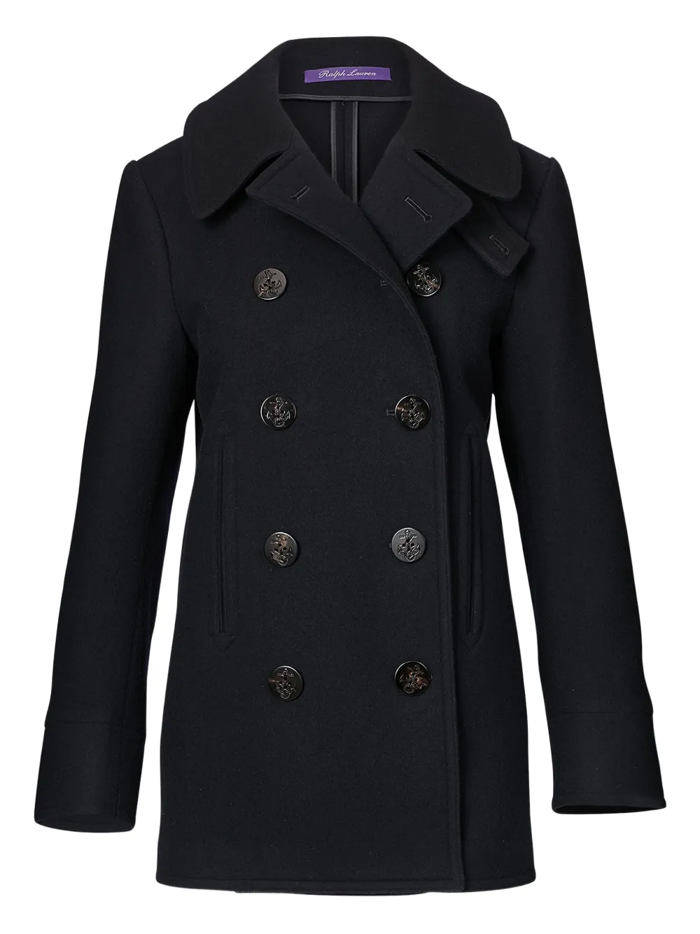 Ralph Lauren Double-breasted Anchor-button Jacket In Blue