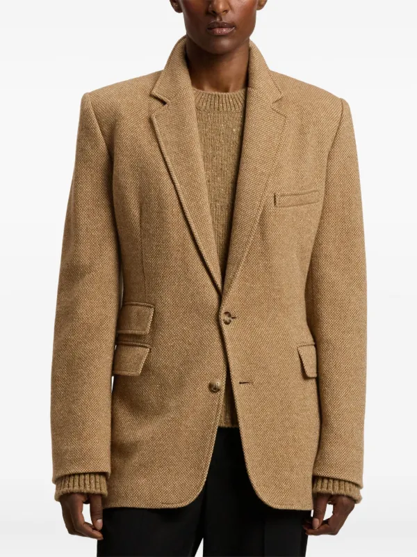 美品　ラルフローレン　ツイードジャケット　ポケット　ブラウン　11号 美品 ラルフローレン ツイードジャケット ポケット ブラウン 11