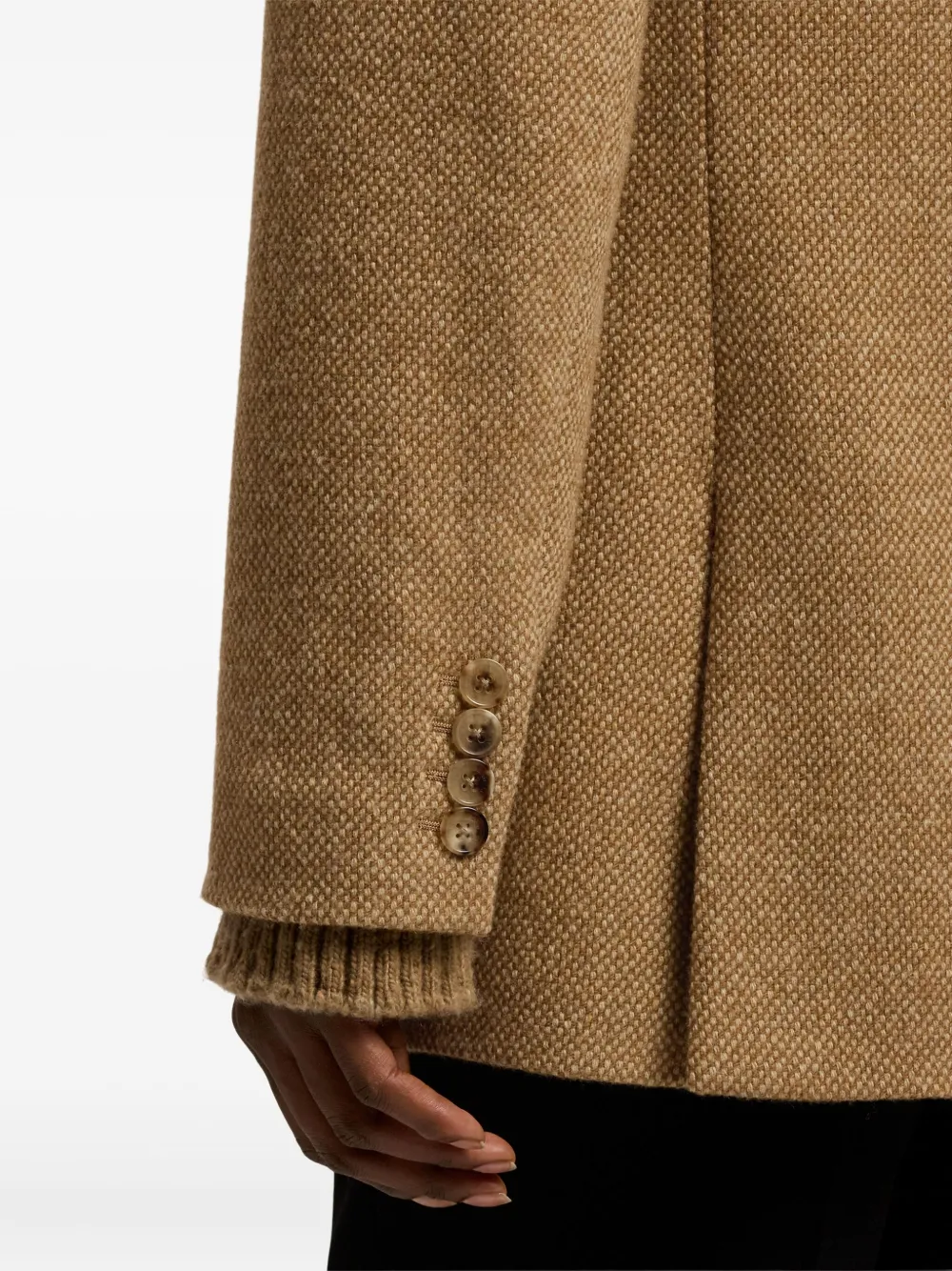 Ralph Lauren Collection Eli Basket-weave Tweed Jacket In Brown