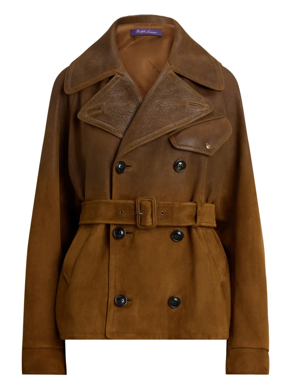 Ralph Lauren Eldridge Lambskin Moto Jacket In Brown