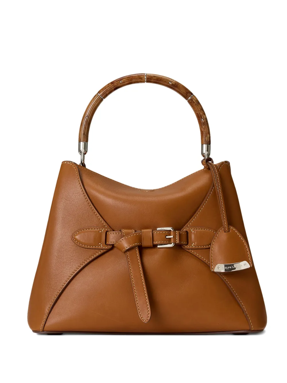 Ralph Lauren Medium Bamboo-handle Tote Bag In Brown