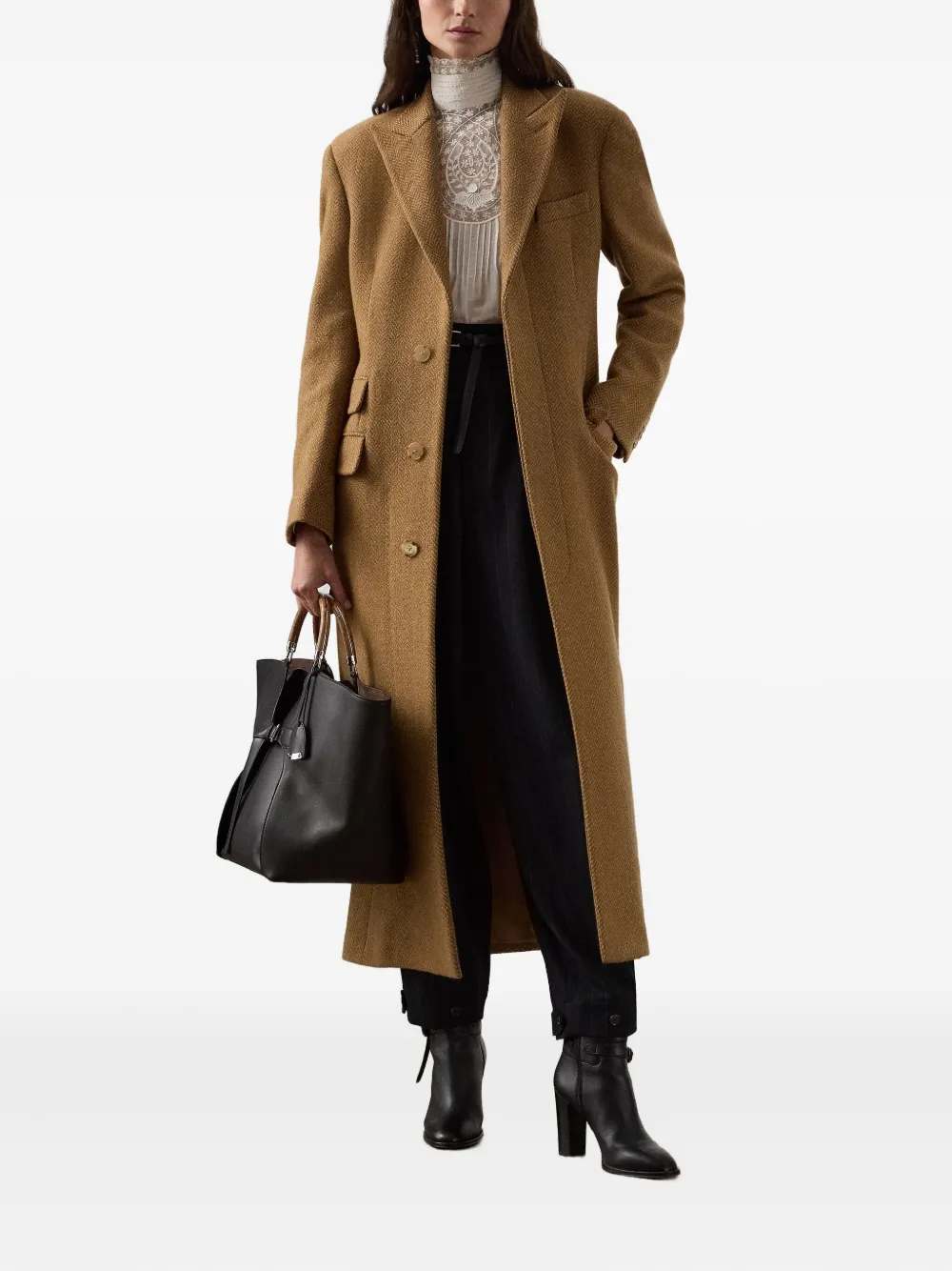 Ralph Lauren Collection herringbone wool coat | Single Breasted Coats | Image 2