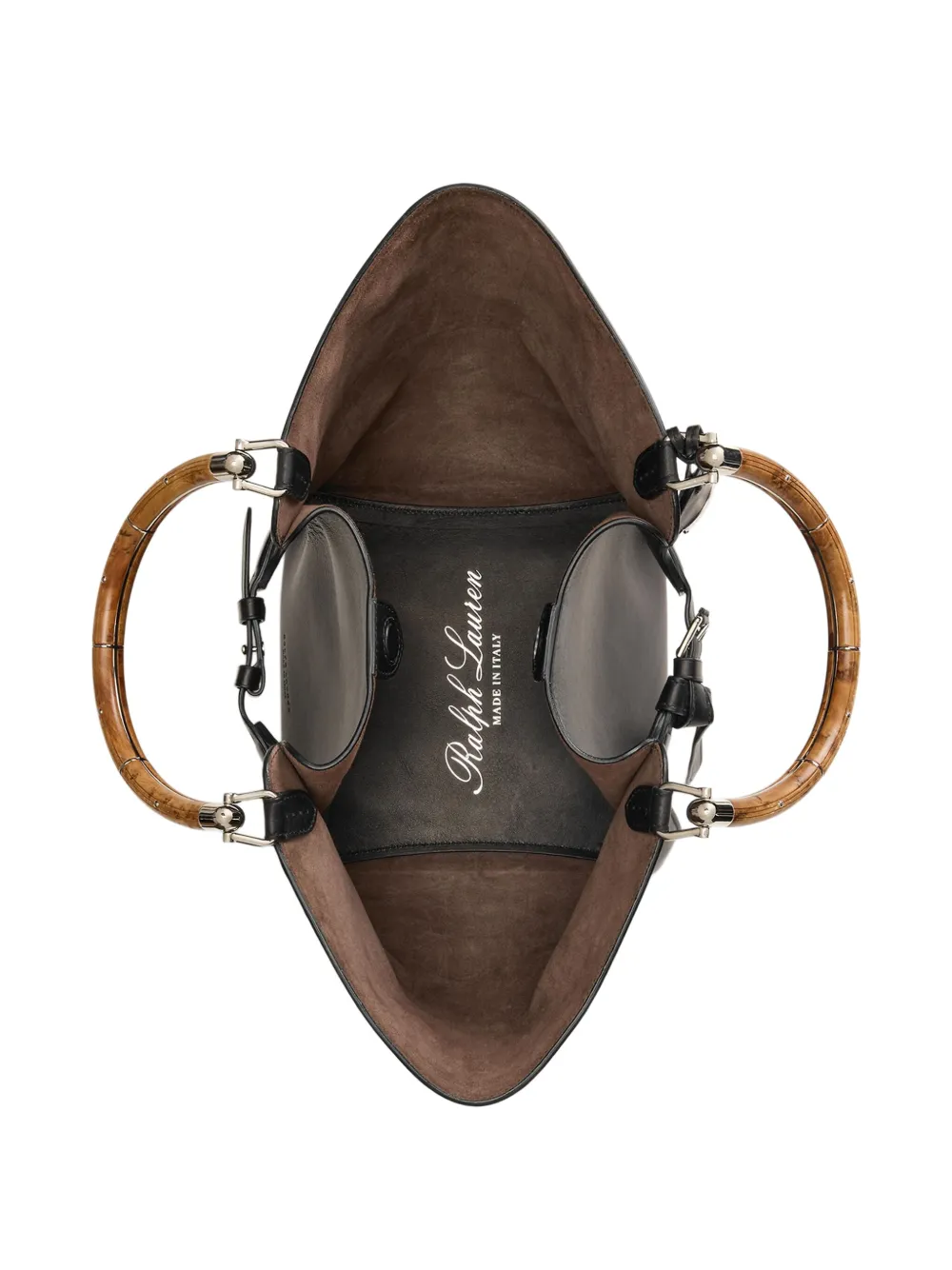 Ralph Lauren Collection Medium leren shopper Zwart