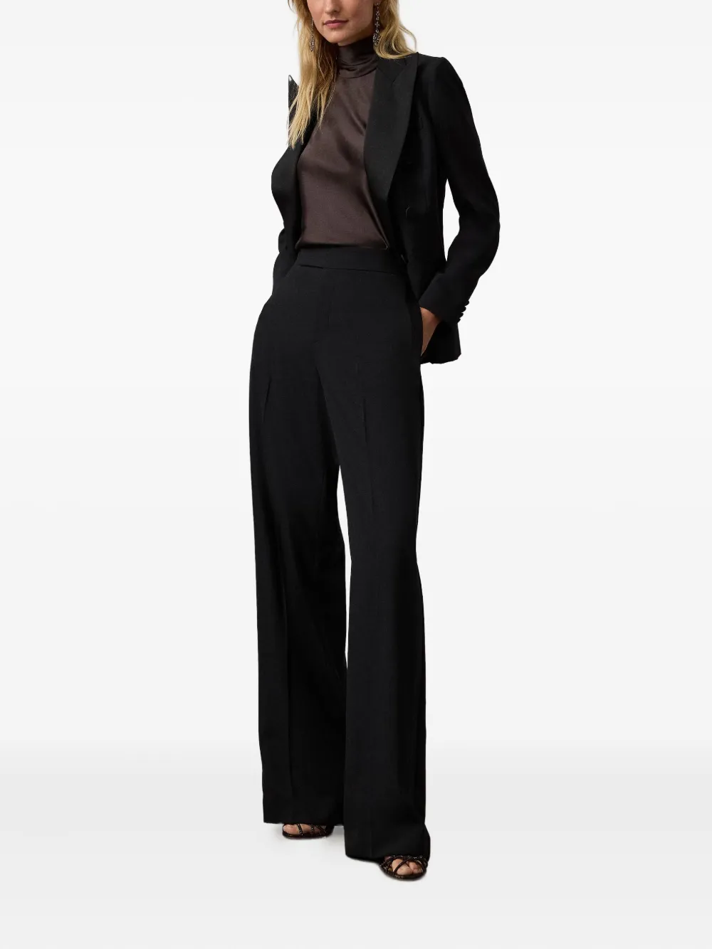 Ralph Lauren Collection Blouse met halternek - Bruin