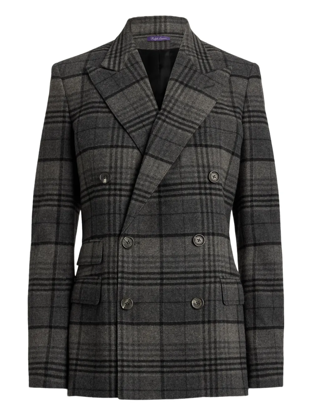 Ralph Lauren Collection Kent チェック ダブルジャケット - グレー Ralph Lauren Collection Kent チェック ダブルジャケット - グレー