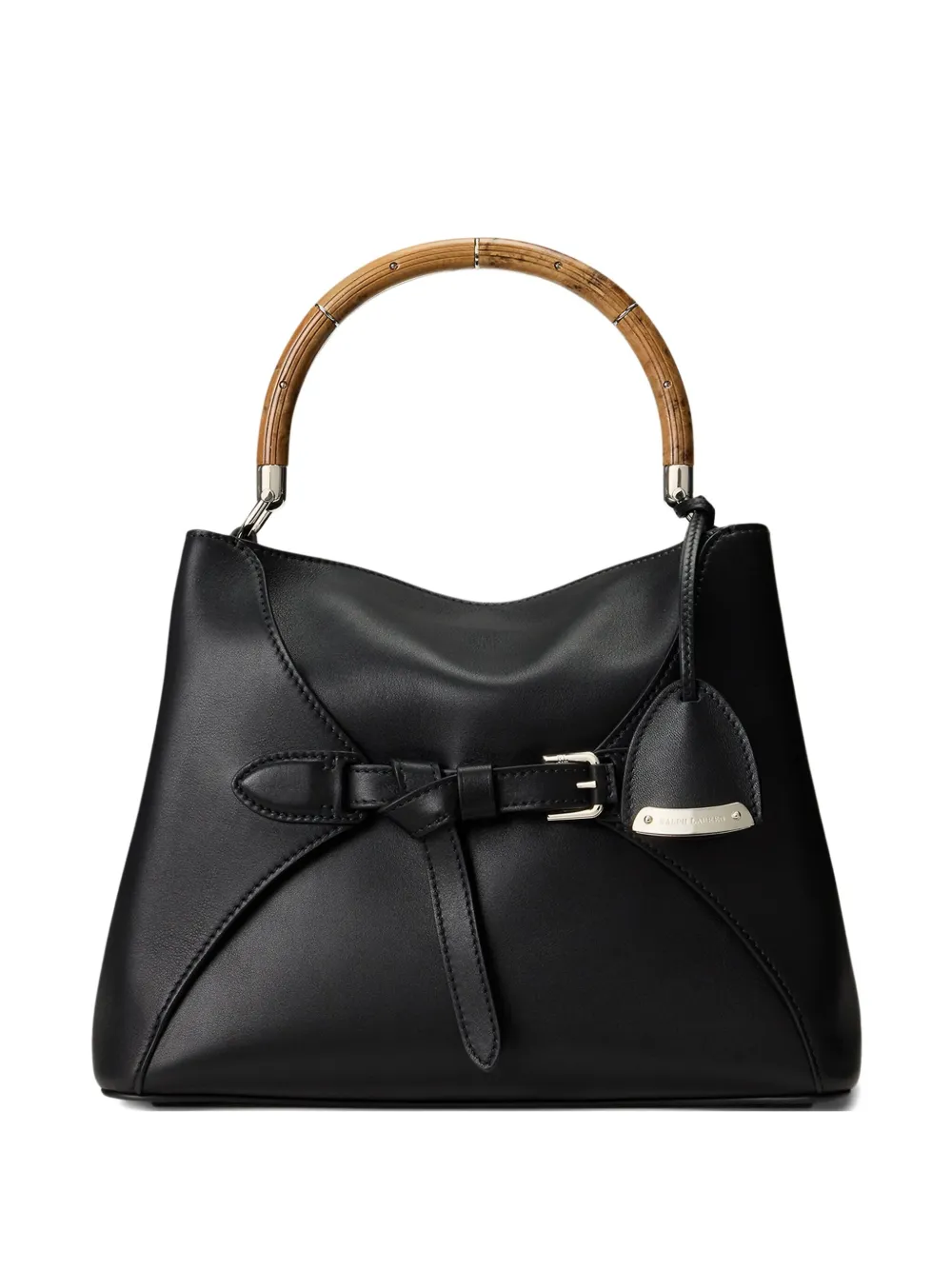 Ralph Lauren The Ralph Calfskin Top Handle In Black