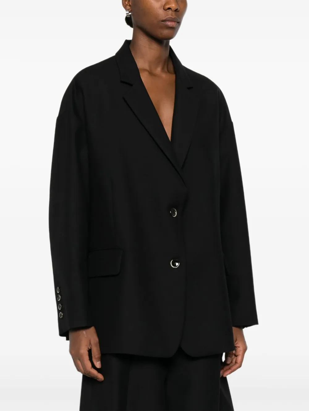 Nine In The Morning Single-breasted Blazer In Black