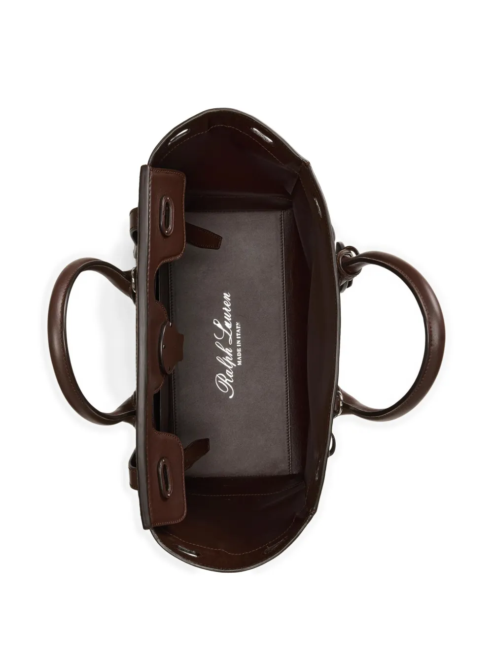 Ralph Lauren Collection Geruite boekentas met vlakken Grijs