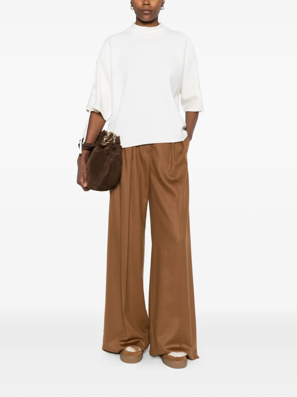 Max Mara Borneo geplooide broek - Bruin