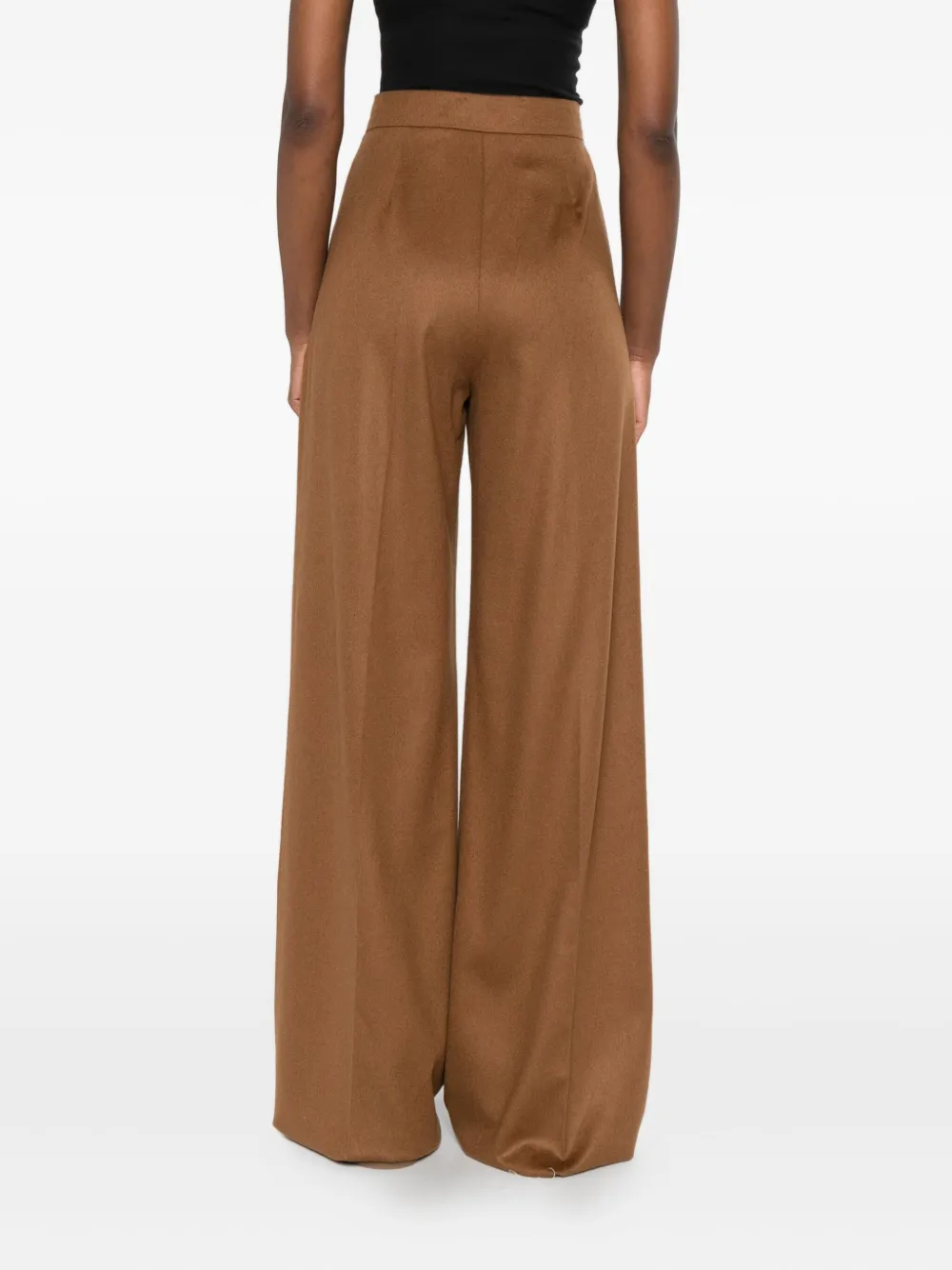 Max Mara Borneo Pleated Trousers In Brown