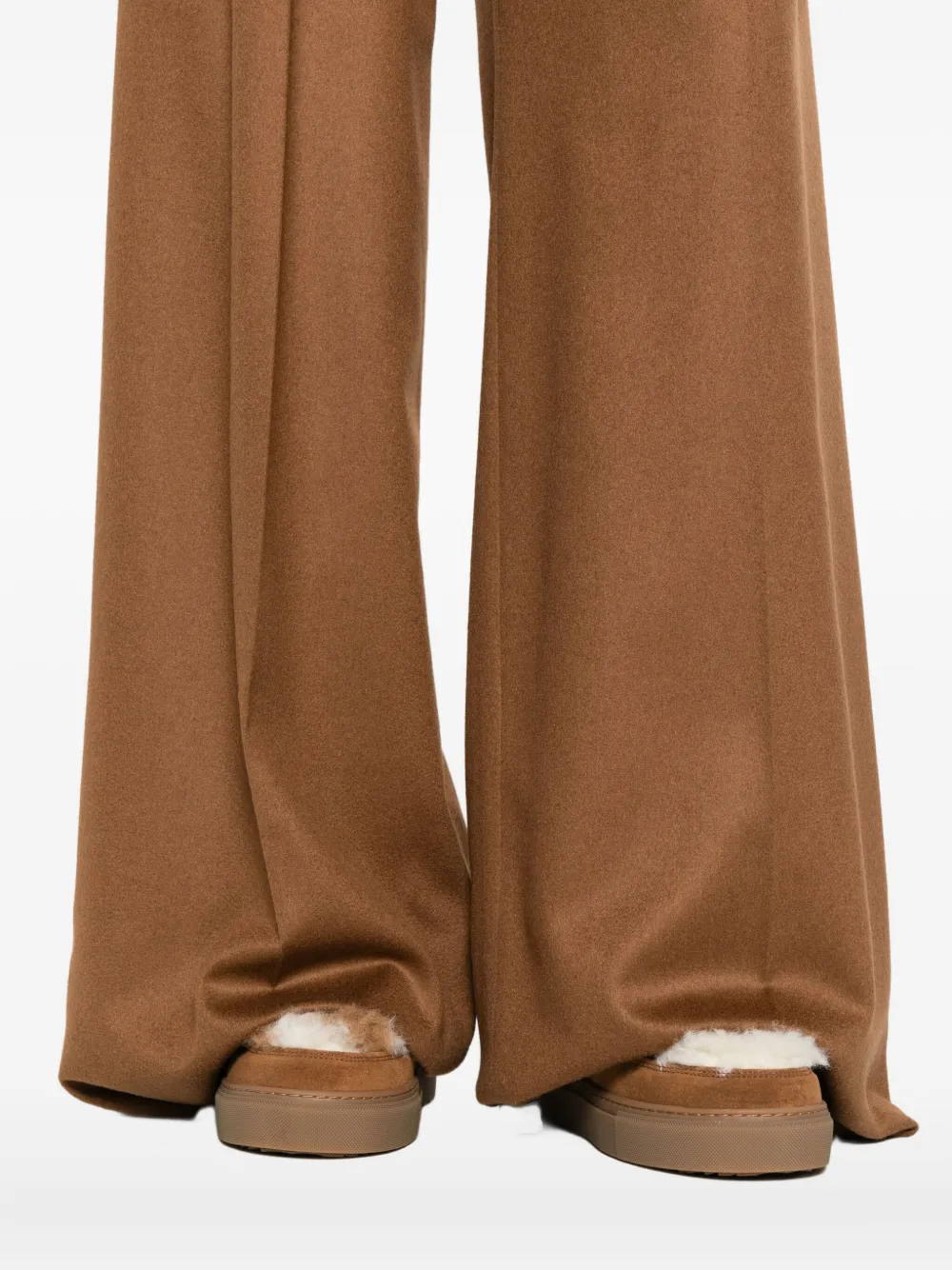 Max Mara Borneo Pleated Trousers In Brown