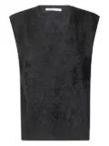 absolut cashmere Miriam V-neck cashmere vest - Black