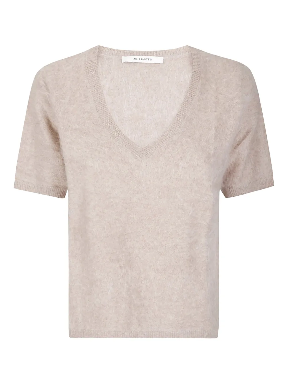 absolut cashmere Nicoletta short-sleeve V-neck cashmere sweater | Neutrals | Image 1