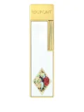 S.T. Dupont gold-finish enamel lighter - White
