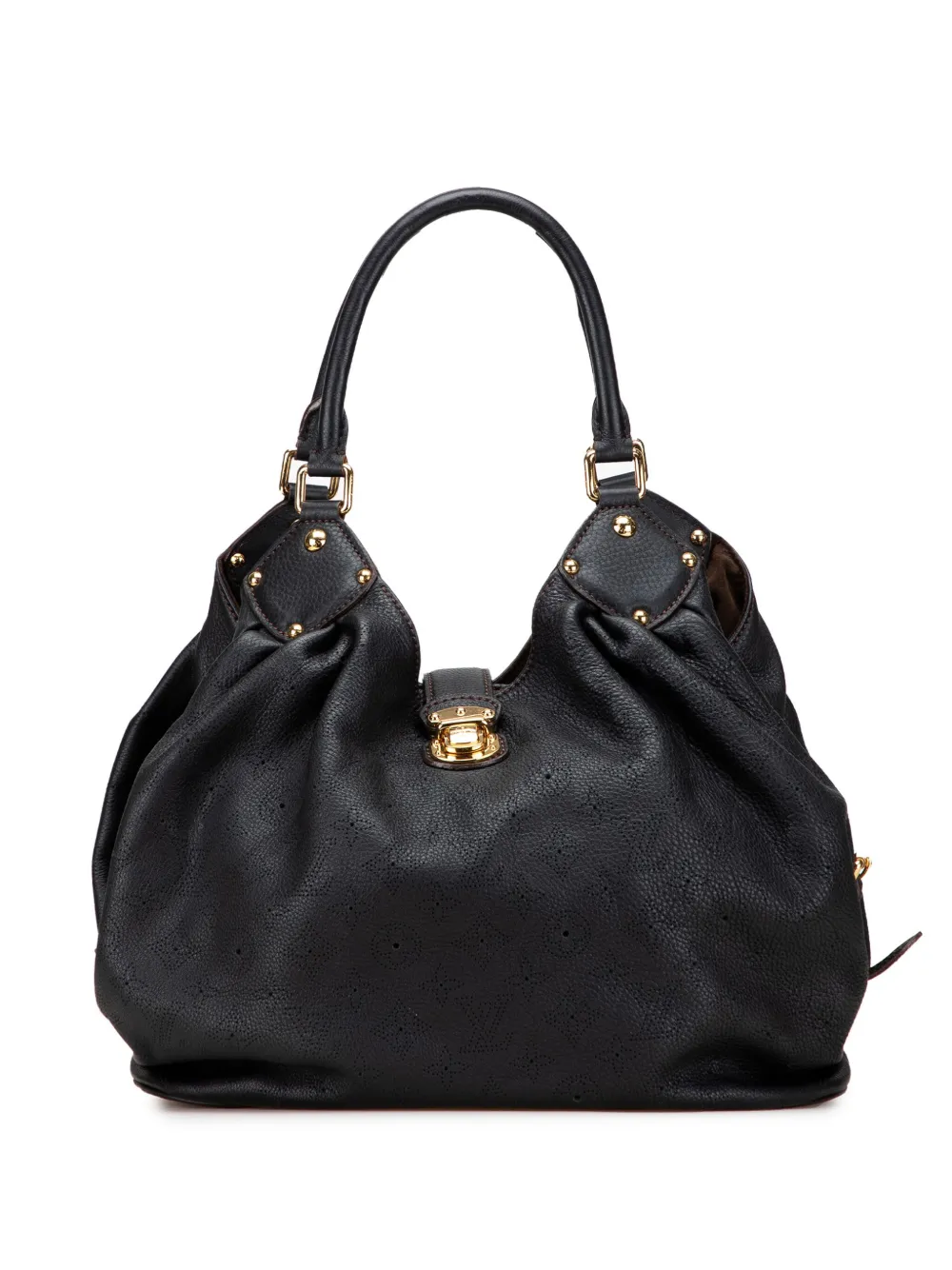Louis Vuitton Pre-Owned 2008 モノグラム マヒナ L ホーボーバッグ - ブラック Louis Vuitton Pre-Owned 2008 モノグラム マヒナ L ホーボーバッグ - ブラック