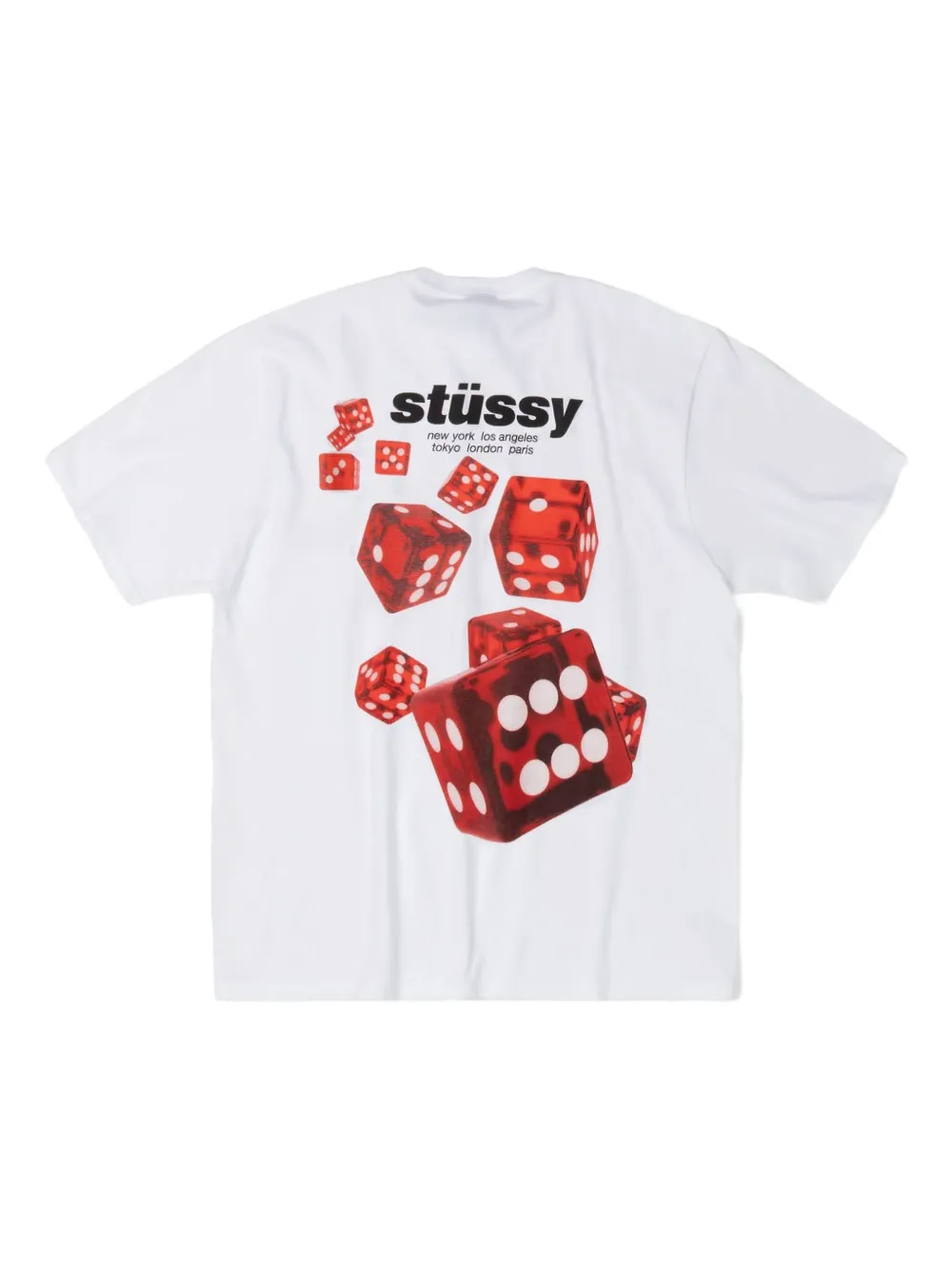 Stüssy T-shirt met dobbelsteenprint - Wit