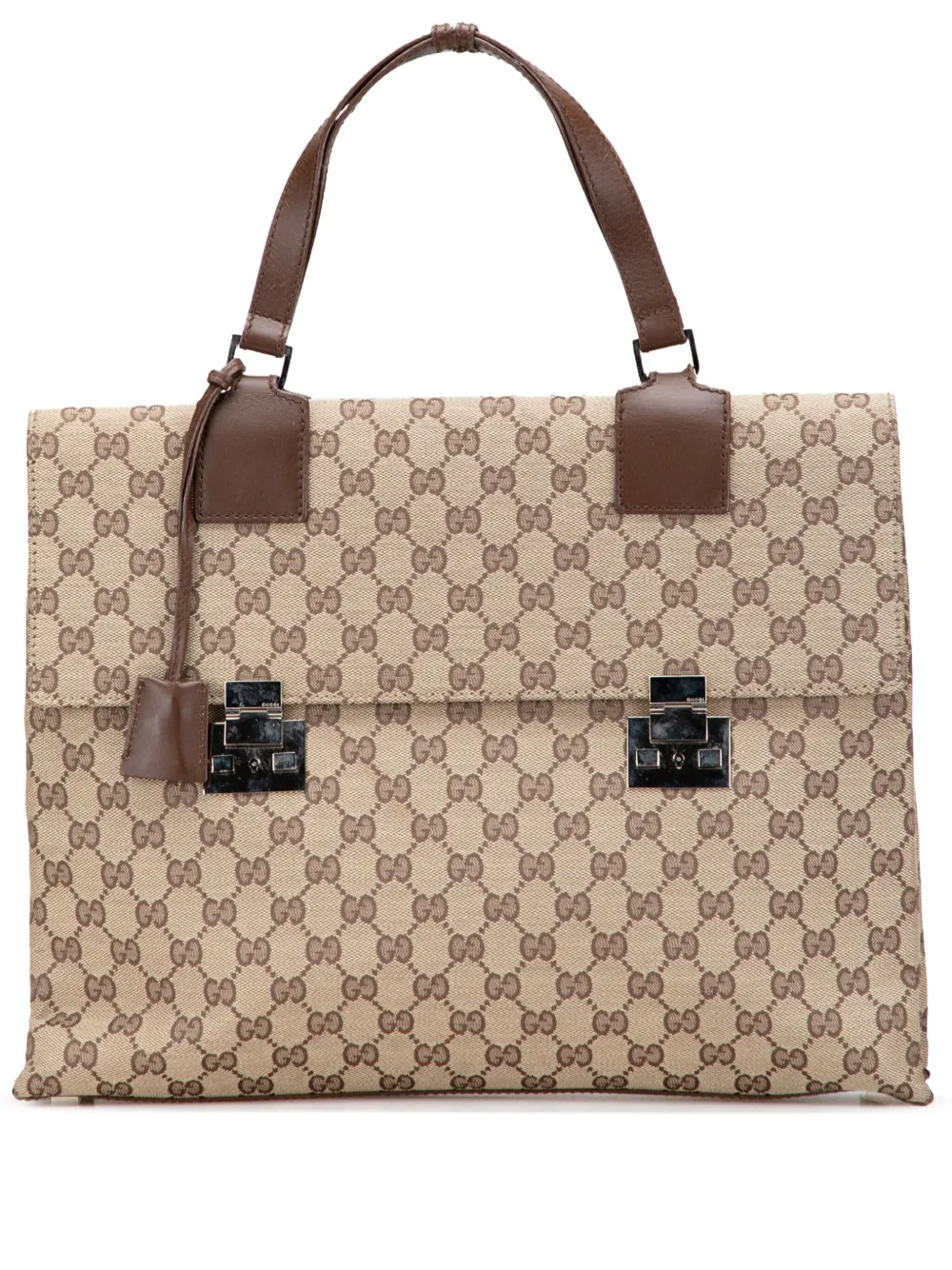 Gucci Pre-Owned 2000-2015 GGキャンバス ビジネスバッグ - ブラウン Gucci Pre-Owned 2000-2015 GGキャンバス ビジネスバッグ - ブラウン
