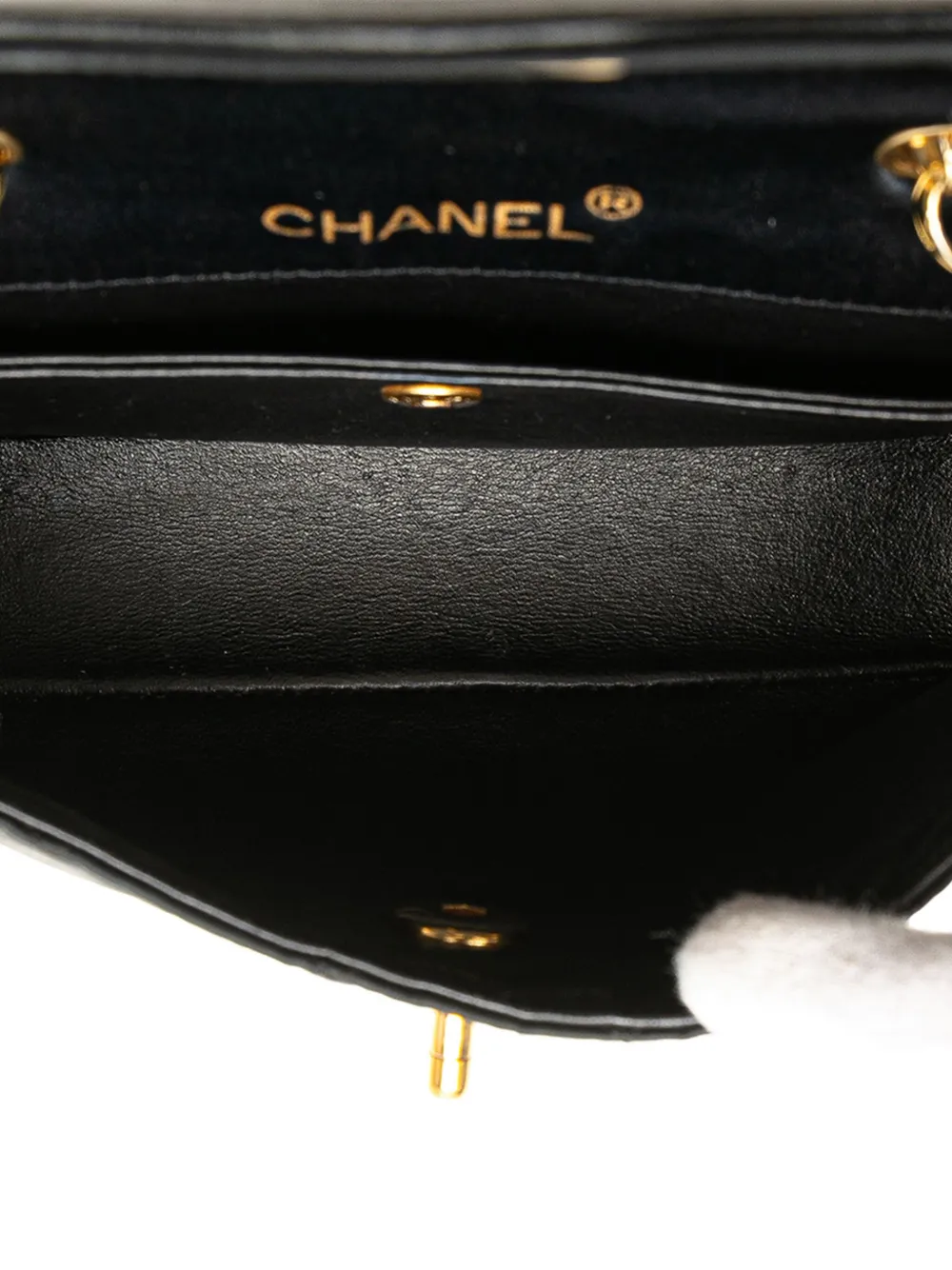1989-1991 Cc Quilted Satin Bijoux Chain Single Flap Crossbody Bag